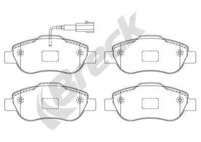 24072 00 702 10 BRECK Комплект тормозных колодок, дисковый тормоз